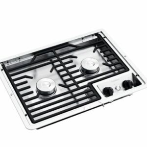 Dometic 50216 / D21-SEC RV 2 Burner Propane Cooktop Stainless Steel Cast Iron Grate