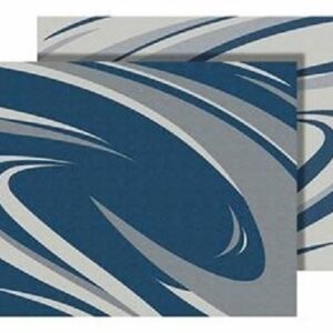 Faulkner 53007 Blue And Gray Modern Swish RV Patio Mat - 9' x 12'