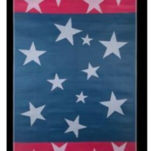 Faulkner 68865 Reversible RV Work & Play Mat - Red, White & Blue Stars N' Stripes Design - 3' x 5'