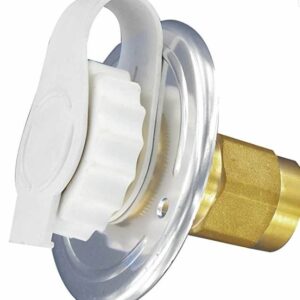 Valterra A01-0172LF City Water Inlet FPT 2-3/4" Aluminum Finish Lead-Free Flush Mount