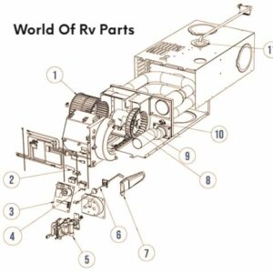 Dometic AFMD16 16,000 BTU Rv Furnace Parts Breakdown