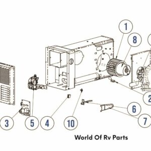 Atwood Hydroflame 7912-II Rv Furnace 12,000 BTU Parts Breakdown