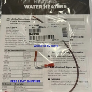 Dometic 94398 Thermal Cut Off OEM Water Heater Fits Dometic / Atwood Replaces 93866