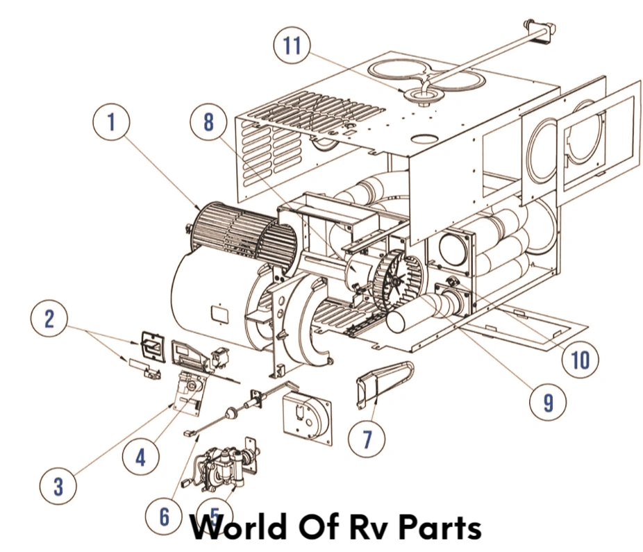 Dometic DFMD25 Mojave Rv Furnace 25,000 BTU Parts Breakdown Selection List