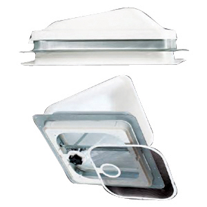 White Jensen 4" to 5-5/8" Roof Vent Garnish