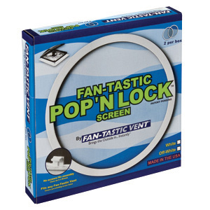 White Pop N Lock Screen, 2/pk