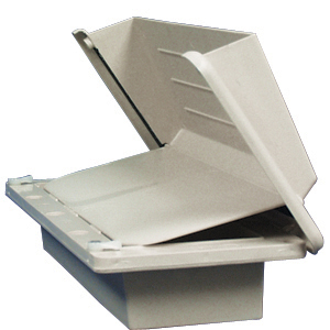 White Outside Hooded Vent