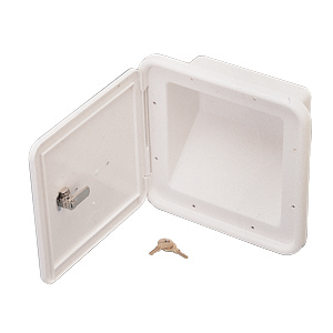 Polar White Plastic Shroud Back 7" x 7" cut out Gas Fill Door