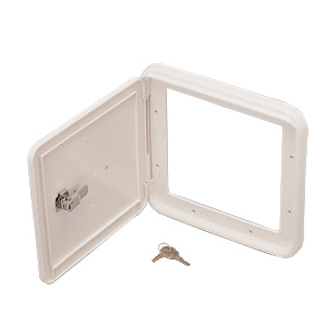 Col White Plastic Open Back 9-7/16" x 9-7/16" Gas Fill Door