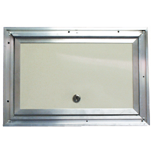Col White Aluminum 11" x 14" Baggage Door w/ Cam Lock