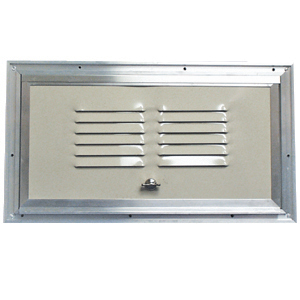 White 10"x 19.25" Lower Refrigerator Side Vent