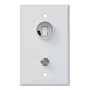 White 12 Volt/TV Outlet