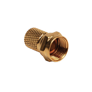 Gold RG6 Cable Connector