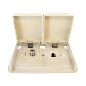 White Outdoor Phone/TV Outlet