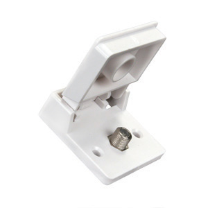 Polar White Weather Proof Exterior TV Jack