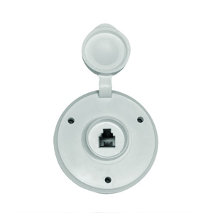 White Round Phone Receptacle
