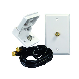 Polar White Interior/Exterior Cable TV Install Kit