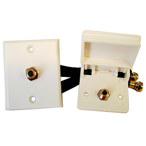 Polar White Exterior Cable TV Kit w/ Cover