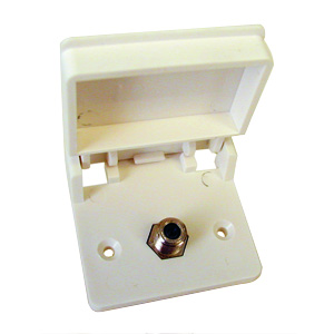 White Outdoor TV Outlet