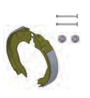 12" Brake Shoe & Lining Kit